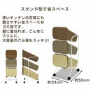 3分別キャスター付ダストボックス ゴミ箱 ダストボックス おしゃれ 分別 スリム 縦型 ごみ箱 シンプル 分別ごみ箱 分別ゴミ箱 キャスター付 キッチン リビング インテリア 収納用具 3段 ぼん家具