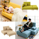 オットマン付きカウチソファ〔2点セット〕 ソファー ソファ ローソファー 3人掛け 2人掛け コーナーソファ l字 カウチソファー オットマン おしゃれ 北欧 ごろ寝 クッション ぼん家具