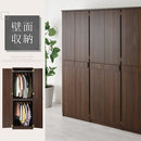 木製クローゼット〔衣類ハンガー2段〕 木製 クローゼット 両開き 押入れ たんす スリム ワードローブ 収納 ロッカー ラック 棚 2段 洋服ラック おしゃれ ぼん家具