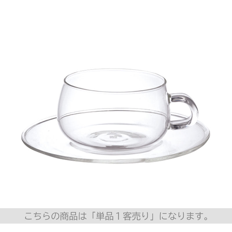 UNITEA　カップ＆ソーサー230ml耐熱ガラス