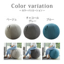 Vivora シーティングボール〔シェニール〕 バランスボール 65cm ヨガボール エクササイズプフ 空気入れ付き 持ち運び おしゃれ ピラティスボール 割れにくい 二重構造 筋トレ 山崎実業