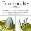 水切りバスケット 水切りラック 排水口可動 お皿立て かご シンク 水切りバスケット シンク上 箸立て 皿 トレイ 水切りカゴ 水切り 食器 キッチン おしゃれ タワー tower 山崎実業 山崎実業