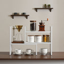 キッチンラック キッチンラック カウンター上収納 食器棚 おしゃれ カップボード キッチン収納 スリム 木製 キッチンボード コンパクト ミニ スライド式 調味料 ぼん家具