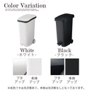ペダルダストボックス31L リス スムース ゴミ箱 キッチン 45リットル袋対応 ふた付き キャスター 分別 ダンパー付き レジ袋 スリム 容量約30L 白 黒 銀色 茶色 おしゃれ ぼん家具
