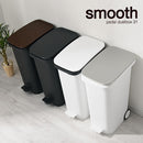 ペダルダストボックス31L リス スムース ゴミ箱 キッチン 45リットル袋対応 ふた付き キャスター 分別 ダンパー付き レジ袋 スリム 容量約30L 白 黒 銀色 茶色 おしゃれ ぼん家具