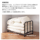 布団収納ラック 布団収納ラック キャスター付き 布団ラック 押し入れ 収納 高さ調整 収納台車 幅105 高さ64 奥行63 スチール ラック  クローゼット コンパクト ぼん家具