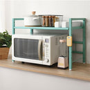 伸縮キッチンラック〔1段〕 レンジ上ラック 伸縮式 可動棚 トースター台 カウンター上 キッチン 調味料 スチール ぼん家具