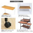 シンプルPCデスク オフィスデスク おしゃれ プリンター収納 スライドテーブル コンパクト キャスター付 パソコンデスク 60cm シンプル ハイタイプ 省スペース 北欧 スリム ぼん家具