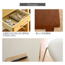 引き出し付き木製デスク パソコンデスク デスク 机 奥行45 幅90 平机 引き出し 収納 多目的 フリーデスク シンプル 事務机 木目 おしゃれ 北欧 テーブル 天然木 長方形 コンパクト ぼん家具