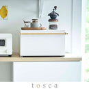 ブレッドケース tosca 食品保存容器 ブレッドケース おしゃれ パンケース 27L 大容量 ブレットボックス トースターラック 食品 お菓子 調味料 食パン 収納 ふた付き 山崎実業