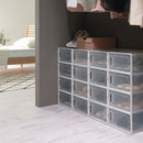 シューズボックス Sサイズ〔8個セット〕 シューズボックス 靴箱 クリア おしゃれ スニーカーボックス スニーカーケース 収納 小型 コンパクト 扉付き コレクション 積み重ね 8個セット ぼん家具