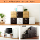 鍵付きキューブボックス収納〔幅35cm・深型〕 キューブボックス 扉付き 鍵付き カラーボックス 2段 1段 引き出し 収納ボックス a4 収納棚 おしゃれ 木製 ボックス 棚 cd dvd 本棚 約 幅35cm キューブラック ぼん家具