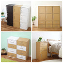 鍵付きキューブボックス収納〔幅35cm・深型〕 キューブボックス 扉付き 鍵付き カラーボックス 2段 1段 引き出し 収納ボックス a4 収納棚 おしゃれ 木製 ボックス 棚 cd dvd 本棚 約 幅35cm キューブラック ぼん家具