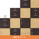 鍵付きキューブボックス収納〔幅35cm・深型〕 キューブボックス 扉付き 鍵付き カラーボックス 2段 1段 引き出し 収納ボックス a4 収納棚 おしゃれ 木製 ボックス 棚 cd dvd 本棚 約 幅35cm キューブラック ぼん家具