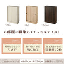 カウンター下収納〔幅60cm・奥行20cm〕 カウンター下収納 薄型 4段 可動棚 引き戸 食器棚 キャビネット キッチン 木目調 北欧 ぼん家具