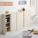 カウンター下収納〔幅60cm・奥行20cm〕 カウンター下収納 薄型 4段 可動棚 引き戸 食器棚 キャビネット キッチン 木目調 北欧 ぼん家具