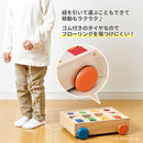 デザインつみき 積木 つみき 木のおもちゃ 木製おもちゃ オモチャ 1.5歳 1歳半 2歳 3歳 4歳 5歳 6歳 タイヤ付き木箱 収納 音が鳴る 男の子 女の子 ジェニ