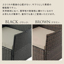 ラタン調ガーデンテーブル&チェア4点セット ガーデンテーブルセット おしゃれ 4点 ガーデンチェア 2脚 ベンチ 屋外 ラタン調 ラタンチェア テラス ベランダ 天板 ガラス 軽量 黒 茶 ぼん家具