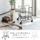 新聞ストッカー 新聞ストッカー キャスター 紐通し 新聞紙 古紙 雑誌 ラック おしゃれ 新聞ラック マガジンラック 収納 カゴ かご ワゴン スチール ぼん家具