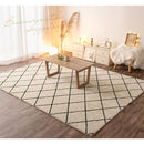 ベニワレン風シャギーラグ〔190×240cm〕 ラグ ラグマット カーペット ベニワレン モロッカン柄 約 190×240cm 洗える 床暖房対応 滑り止め付き ダイヤ柄 シャギー かわいい 韓国インテリア ぼん家具