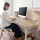 シンプルデスク デスク パソコンデスク 学習机 ワークデスク おしゃれ 作業台 木製 幅160 高さ70 奥行60 長机 ワイド PC ゲーミング シンプル スチール 白 茶 ぼん家具