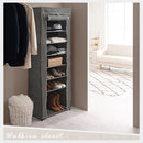 シューズラック シューズラック 靴箱 下駄箱 スリム シューズボックス 幅65 奥行30cm 縦長 カバー付き 省スペース 9段 大容量 大型 大量収納 軽量 ブーツ 目隠し ぼん家具