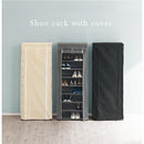 シューズラック シューズラック 靴箱 下駄箱 スリム シューズボックス 幅65 奥行30cm 縦長 カバー付き 省スペース 9段 大容量 大型 大量収納 軽量 ブーツ 目隠し ぼん家具