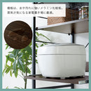 スライド棚付きゴミ箱上ラック〔幅60cm〕 ゴミ箱上ラック スライド棚 4段 可動棚 コンセント付き レンジ台 キッチン 収納 ぼん家具