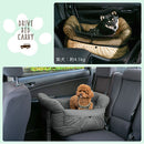 ペット用ドライブベッドキャリー ドライブベッド 2way ドライブシート 犬 車 ドライブボックス ペットベッド 車用 布製 ポケット クッション 犬ベッド 無地 イヌ 猫 動物用 ぼん家具