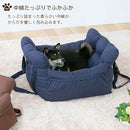 ペット用ドライブベッドキャリー ドライブベッド 2way ドライブシート 犬 車 ドライブボックス ペットベッド 車用 布製 ポケット クッション 犬ベッド 無地 イヌ 猫 動物用 ぼん家具