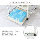 プリンターラック プリンター台 デスクワゴン プリンターラック おしゃれ キャスター 幅60 3段 オープンラック A4 収納 スライド棚 可動棚 オフィス ファイル ぼん家具