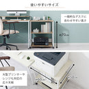 プリンターラック プリンター台 デスクワゴン プリンターラック おしゃれ キャスター 幅60 3段 オープンラック A4 収納 スライド棚 可動棚 オフィス ファイル ぼん家具