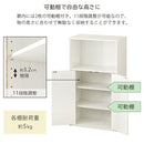 扉付き収納ラック キッチンボード 3段 可動棚 扉付き コンパクト 食器棚 収納 キッチン 木目調 ぼん家具