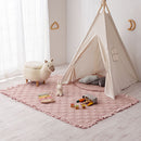 コットンケット〔120×180cm〕 ラグ ラグマット カーペット キルトラグ キルトケット コットンケット 汚れ防止 綿100% 中綿入り キルト生地 無地 約 120×180 床暖房対応 FRUTO