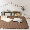 コットンケット〔180×180cm〕 ラグ ラグマット 洗える 2畳 カーペット キルトラグ おしゃれ 180×180 絨毯 北欧 コットンケット 丸洗い 正方形 薄手 フリル オールシーズン FRUTO