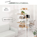 つっぱり式オープンラック〔幅70cm〕 突っ張りラック 5枚 棚板無段階 壁面収納 オープンラック リビング ぼん家具