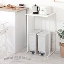 伸縮ゴミ箱上ラック レンジ台 キッチンラック ゴミ箱上 トースターラック 食器棚 おしゃれ 伸縮 スリム 高さ85cm 幅50 奥行40 ロータイプ 1段 スチール ワイド シンプル ぼん家具