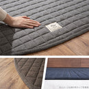 キルトラグ〔丸型直径130cm〕 ラグマット ラグ キルトラグ 洗える円形 130 滑り止め付き ホットカーペット対応 丸形 キルト オールシーズン キルティング 円形ラグ 丸 キルティングラグ FRUTO