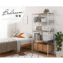 ユニットラック〔5段ラック本体〕 オープンシェルフ 5段 可動棚 オープンラック 木製 ラック 本棚 A4 大容量 ハイタイプ ユニットラック 本体 幅80 奥行40 高さ165 リビング 収納 棚 ぼん家具