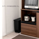 SOLOW ペダルオープンツイン35L〔2個セット〕 ゴミ箱 35リットル 35L ごみ箱 ダストボックス 2個セット ペダル式 スリム キャスター付き 蓋 フタ付き キッチン 両開き 袋止め 抗菌加工 リス ぼん家具