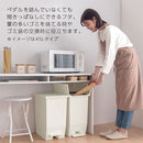 SOLOW ペダルオープンツイン35L〔2個セット〕 ゴミ箱 35リットル 35L ごみ箱 ダストボックス 2個セット ペダル式 スリム キャスター付き 蓋 フタ付き キッチン 両開き 袋止め 抗菌加工 リス ぼん家具