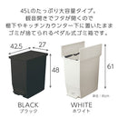 SOLOW ペダルオープンツイン45L〔2個セット〕 ゴミ箱 45リットル 45L ごみ箱 ダストボックス 2個セット キッチン ペダル式 キャスター付き 蓋 フタ付き おしゃれ 両開き 袋止め 抗菌加工 リス ぼん家具
