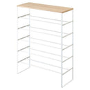 天板付きシューズラック〔6段タイプ〕 TOWER 山崎実業 シューズラック おしゃれ 靴 収納ラック 棚 スチールラック スリム シューズボックス 靴箱 大容量 靴入れ 玄関収納 収納家具 小さめ 新生活 山崎実業