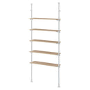 つっぱり式オープンラック〔幅90cm〕 突っ張りラック 5枚 棚板無段階 壁面収納 オープンラック リビング ぼん家具