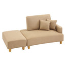 オットマン付きカウチソファ〔2点セット〕 ソファー ソファ ローソファー 3人掛け 2人掛け コーナーソファ l字 カウチソファー オットマン おしゃれ 北欧 ごろ寝 クッション ぼん家具