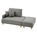 オットマン付きカウチソファ〔2点セット〕 ソファー ソファ ローソファー 3人掛け 2人掛け コーナーソファ l字 カウチソファー オットマン おしゃれ 北欧 ごろ寝 クッション ぼん家具