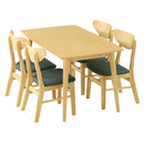 ダイニングテーブルセット〔5点セット〕 ダイニングテーブルセット 4人用 5点セット ダイニングテーブル ダイニングチェア 4脚 木製 背もたれ 北欧 モダン おしゃれ ぼん家具