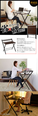 折りたたみ式パソコンデスク パソコンデスク 折りたたみデスク 棚付き PCデスク オフィスデスク おしゃれ 北欧 シンプル 机 PC机 テレワーク 省スペース オフィス ぼん家具