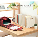 スライドブックスタンド 本立て 卓上 ブックスタンド 伸縮 おしゃれ シェルフ 木製 スライド式 本棚 書棚 収納ラック 机上ラック 卓上収納 ブックエンド ブックシェルフ 机 収納 ぼん家具