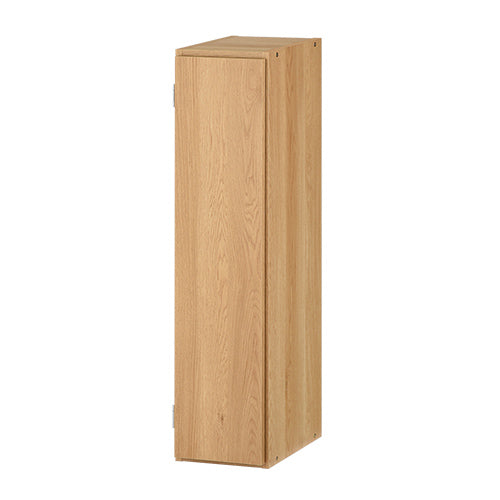 完成品　オーダー　オーク　すき間ラック ロータイプ〔扉付き〕幅13cm 右開き ぼん家具 オーダーすき間ラック ロータイプ 扉付き 幅25～27cm